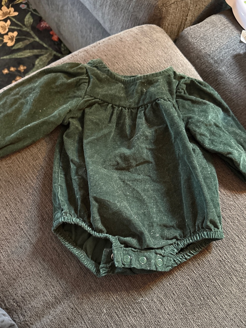 Carter's Dark Green Ribbed Baby Bodysuit